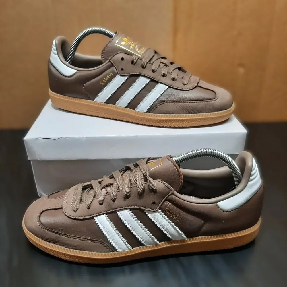 Adidas Samba Women's Size 9.5 OG Earth Strata Brown White Gum Sneakers IE6522